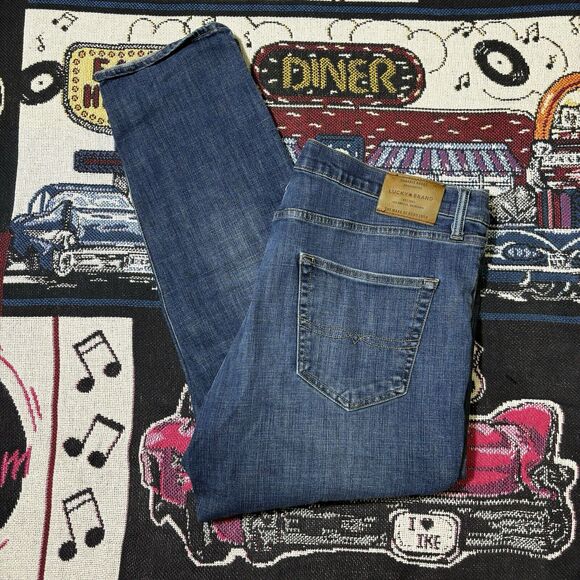 Vintage Y2K Lucky Brand Jeans 40x32 410 Athletic Slim Fit Blue Denim Pants Mens - Picture 2 of 5